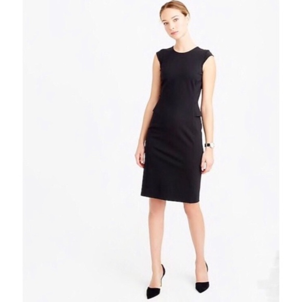 J CREW Black Interview Dress Size 8